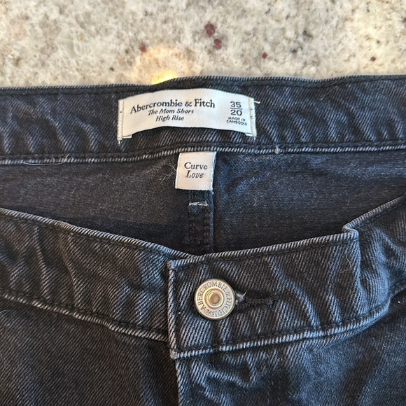 Abercrombie Black Shorts Curve Love Size 35 - Picture 3 of 5